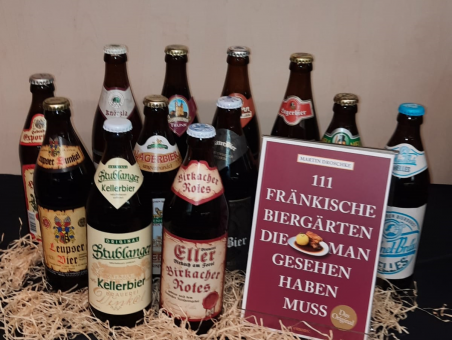 ProBier Paket Bier und Buch 111 fränkische Biergärten, die man gesehen haben muss 