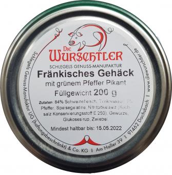 Fränkisches Gehäck mit grünem Pfeffer, Pikant - Die Wurschtler, Dachsbach 