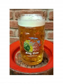 Glaskrug 0,5 Liter - Brauerei Krug, Breitenlesau 